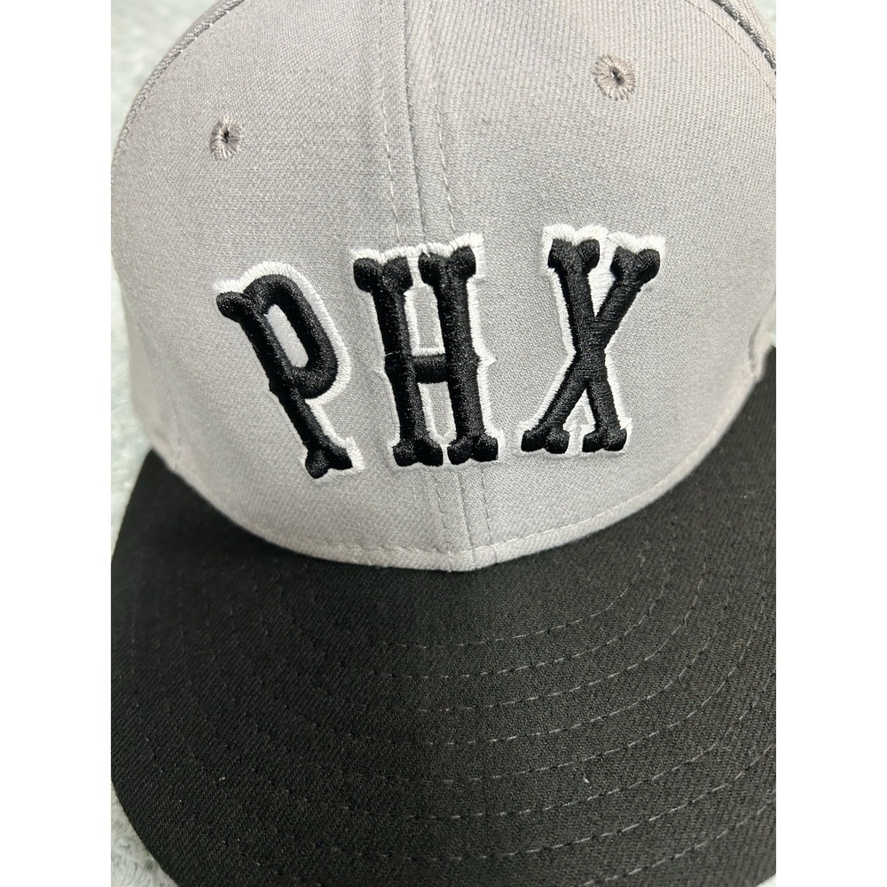 New Era 59FIFTY Phoenix Suns PHX Hat NBA Hardwood Classic Grey Black Fitted 7 34 - Picture 2 of 9